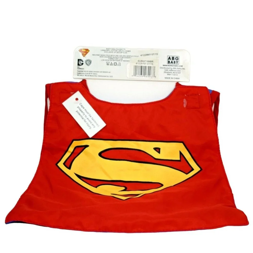 Daily Planet Superman Baby Bib and Cape Set (One Size) ABG Baby (DC Comics)